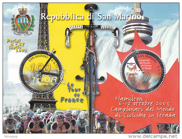 San Marino 2003 Tour De France Miniature Sheet MNH - Oblitérés