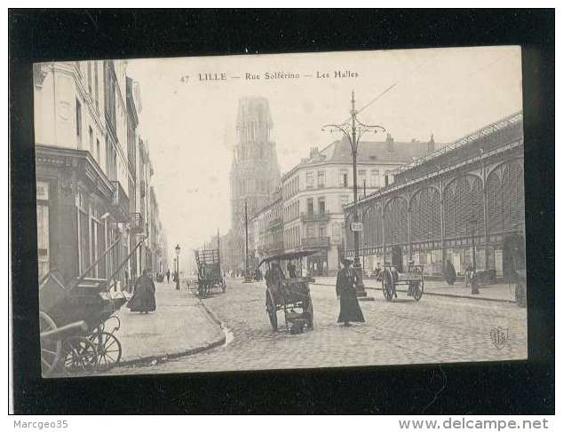 Lille Rue Solférino Les Halles Rémouleur Attelage De Chien édit. LB  N° 47 - Street Merchants