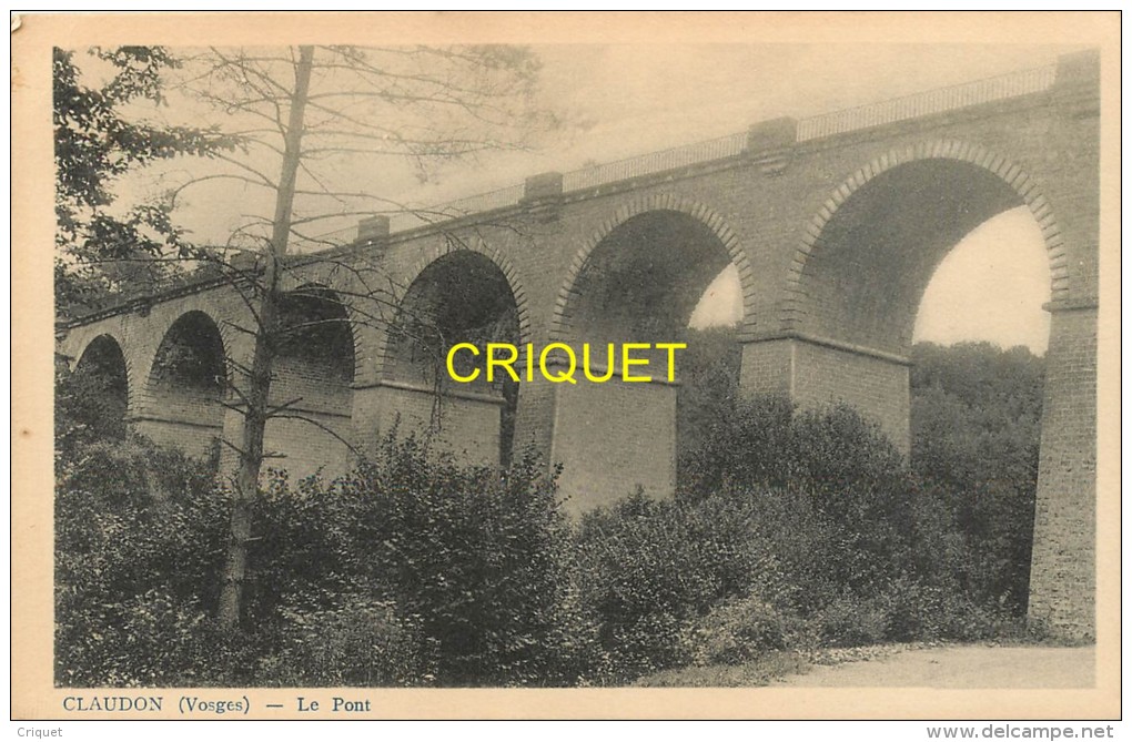 Cpa 88 Claudon, Le Pont, Carte Peu Courante - Autres & Non Classés