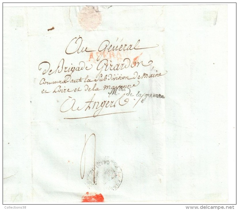 Paris - Lettre Du Cinseil De Santé Au Général Girardon Commandant De Division Du Maine Et Loire + Cursive - Documentos Históricos