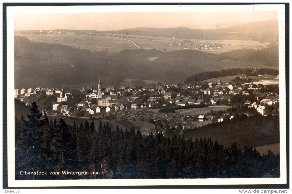 0996 - Alte Foto Ansichtskarte - Eibenstock Vom Wintergrün Aus - N. Gel TOP - Eibenstock