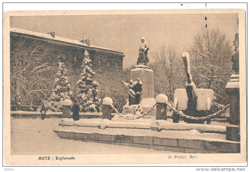 METZ  Esplanade Sous La Neige - Neuve TTB - Metz