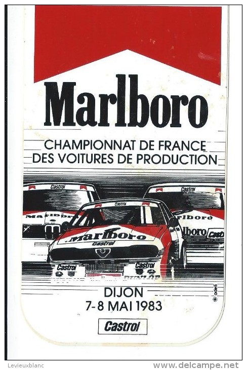 Cigarettes/Marlboro/Course Automobile/Championnat De France Des Voitures De Production/DIJON/ 1983  ACOL59bis - Aufkleber