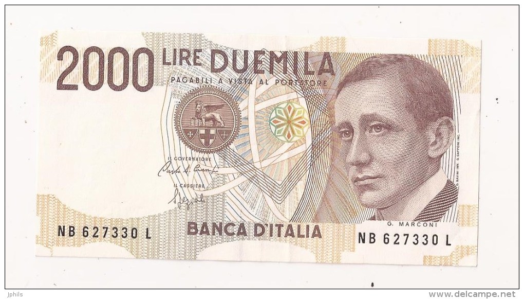 2000 LIRE DUEMILA MARCONI - 2.000 Lire