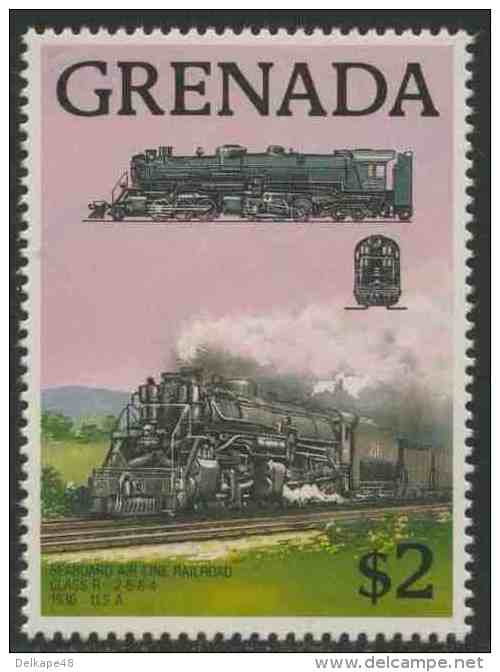 Grenada 1989 Mi 1958 ** Seaboard Air Line Railroad – Class R 2-6-6-4 (1936) USA / Lokomotiven - Treinen