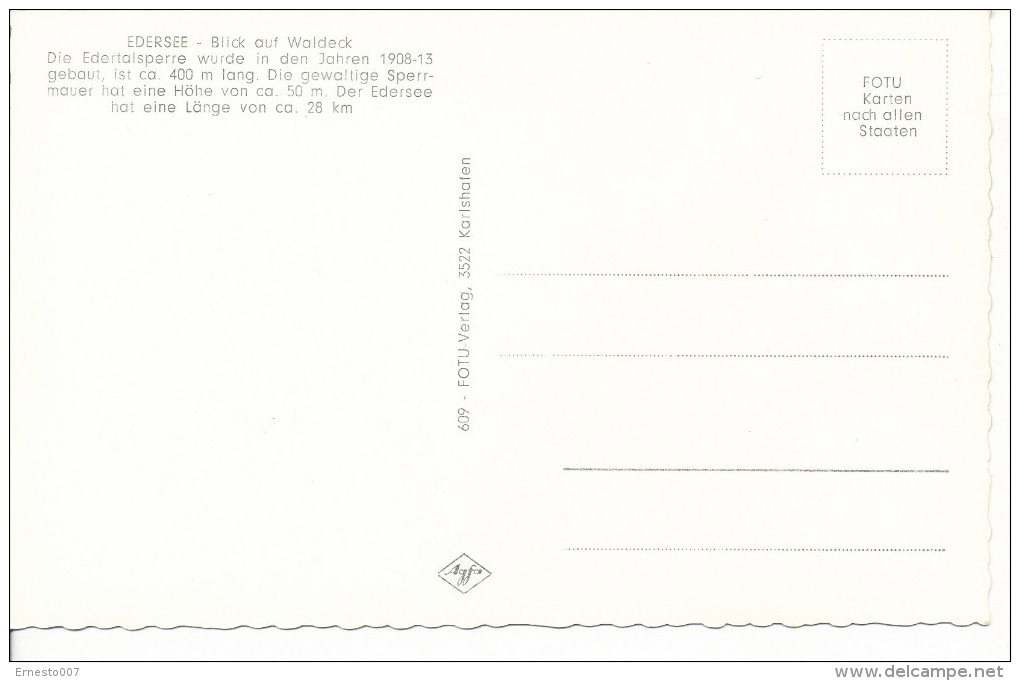 Deutschland, CP/PK, Edersee/Korbach, Ungebraucht,  Siehe Scan *) - Korbach