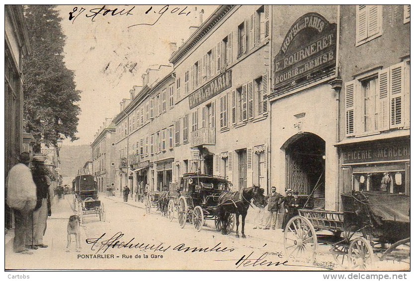 25 PONTARLIER  Rue De La Gare (très Animée) - Pontarlier