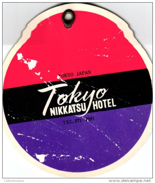 11 HOTEL Labels  JAPAN JAPON   TOKYO  Diamond Prince Okura Nikko  Fuji New Japan Palace Imperial