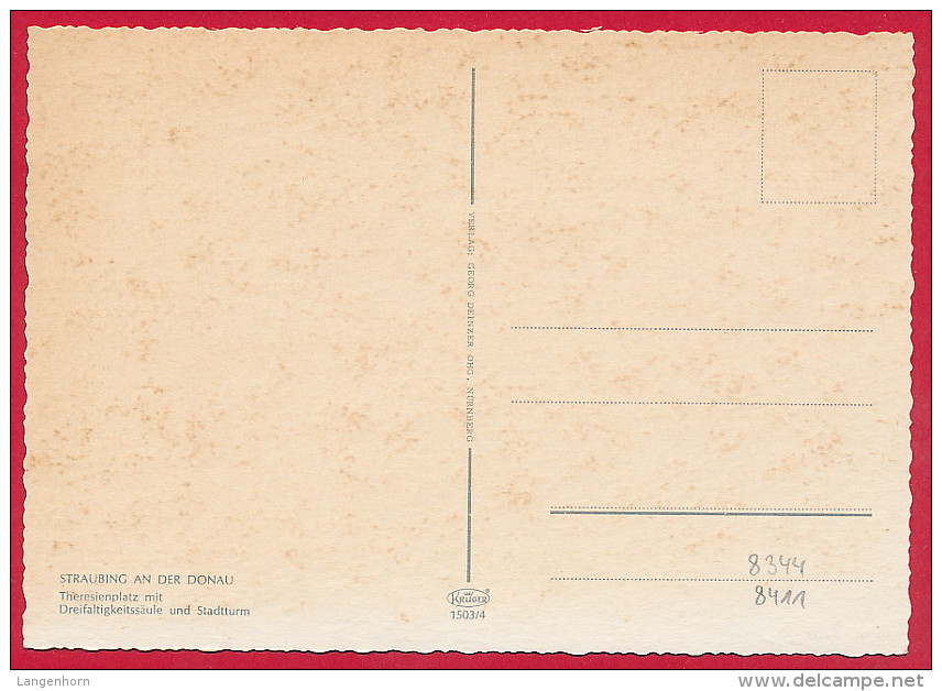 AK STRAUBING (Niederbayern) Theresienplatz ~ 1965 - Straubing