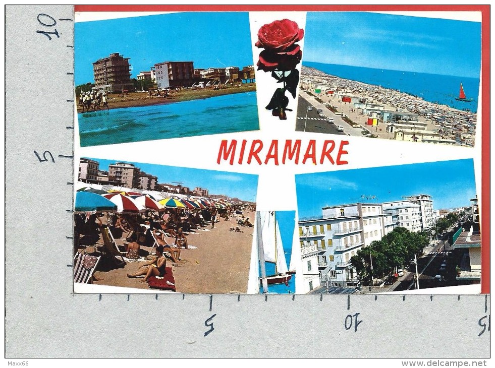 CARTOLINA VG ITALIA - MIRAMARE DI RIMINI - Panorama - Vedutine - 10 X 15 - ANNULLO 1966 - Rimini