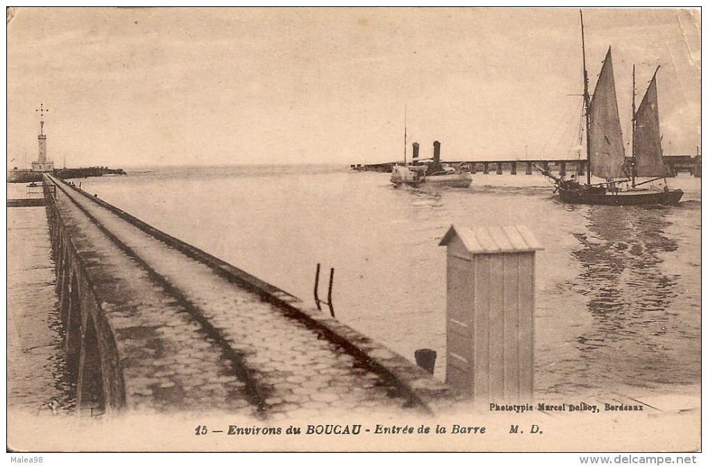 LE  BOUCAU,,,,  ENVIRONS,,,,ENTREE De La BARRE,,,,,  Rare,,,, - Boucau