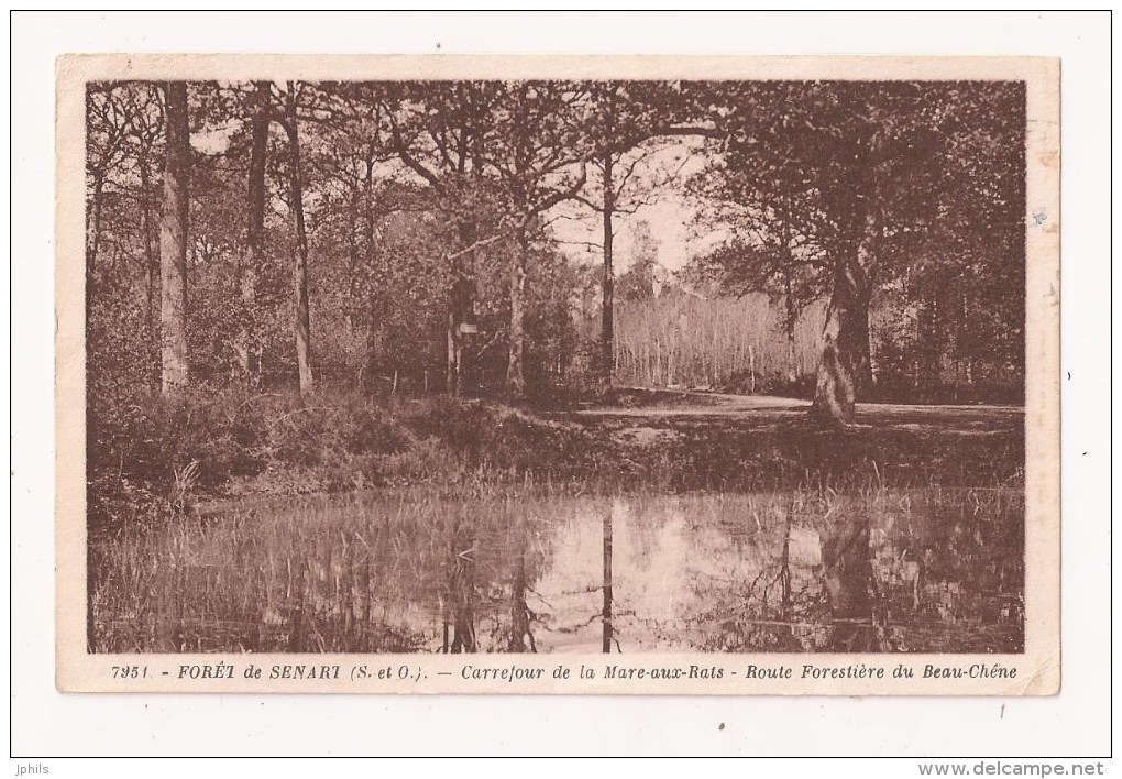 ( 91 ) Foret De SENART Carrefour De La Mare Aux Rats Route Forestière Du Beau Chéne - Sonstige & Ohne Zuordnung