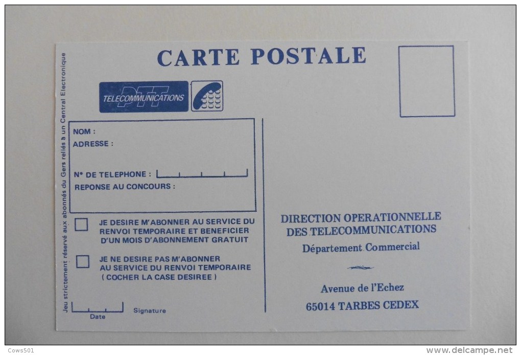 Carte Postale : PTT :Grand Jeu Concours  Gratuit : Limité Au 30 Juin 1986 - Cartes à Jouer