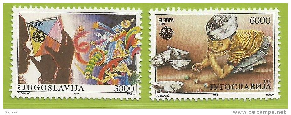 Yougoslavie 1989 2222 à 2223 ** Europa Jeux D'enfants Kaléidoscope Billes - Unused Stamps