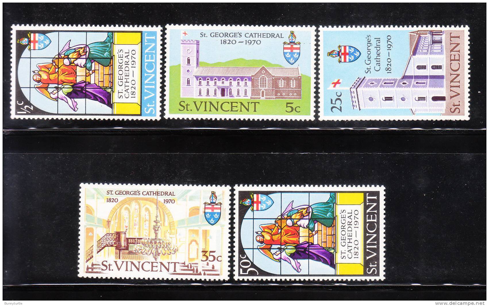 St Vincent 1970 St George´s Anglican Cathedral 150th Anniversary MNH - St.Vincent (...-1979)