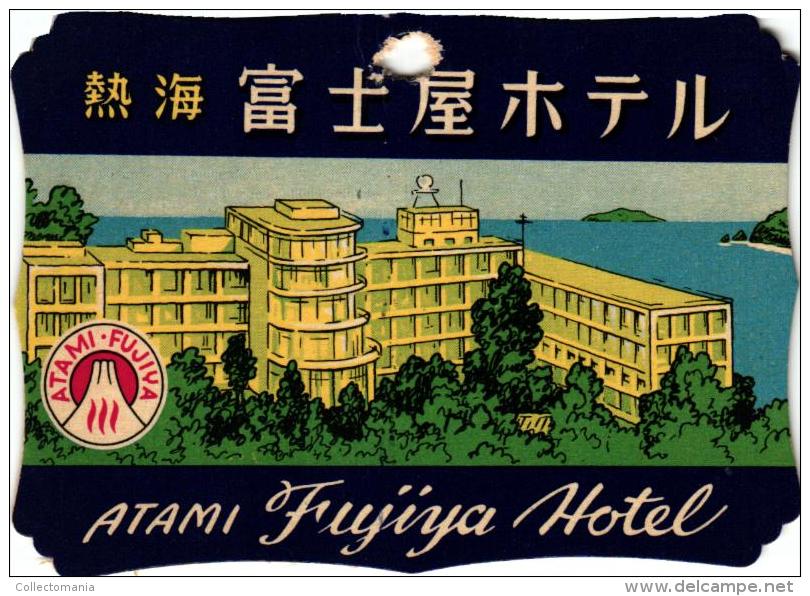 18 HOTEL Labels JAPAN JAPON Hakne Kobe Osaka  Kyoto Lke Yamanaka Asoami Hiroshima