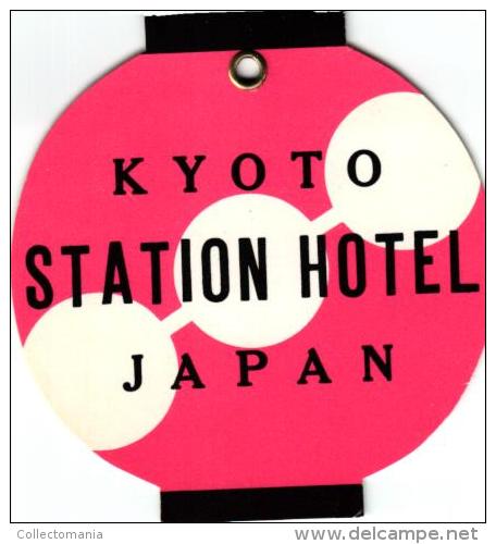 18 HOTEL Labels JAPAN JAPON Hakne Kobe Osaka  Kyoto Lke Yamanaka Asoami Hiroshima