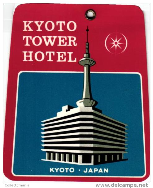 18 HOTEL Labels JAPAN JAPON Hakne Kobe Osaka  Kyoto Lke Yamanaka Asoami Hiroshima