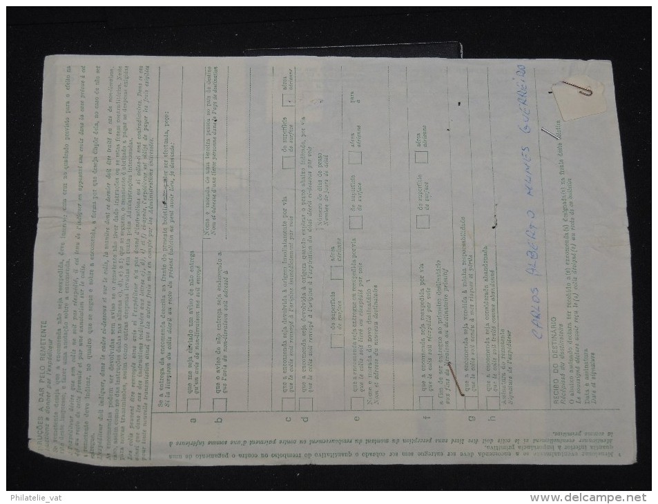 PORTUGAL - Bulletin D ´ Expédition Période 1970 - A Voir - Lot P10973 - Cartas & Documentos