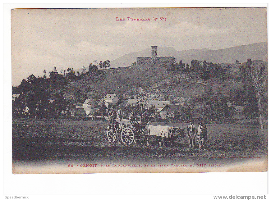 24889 Les Pyrénées Génost Près Loudenvielle Et Le Vieux Chateau -4iem Serie 66 Labouche -attelage Boeufs - Autres & Non Classés