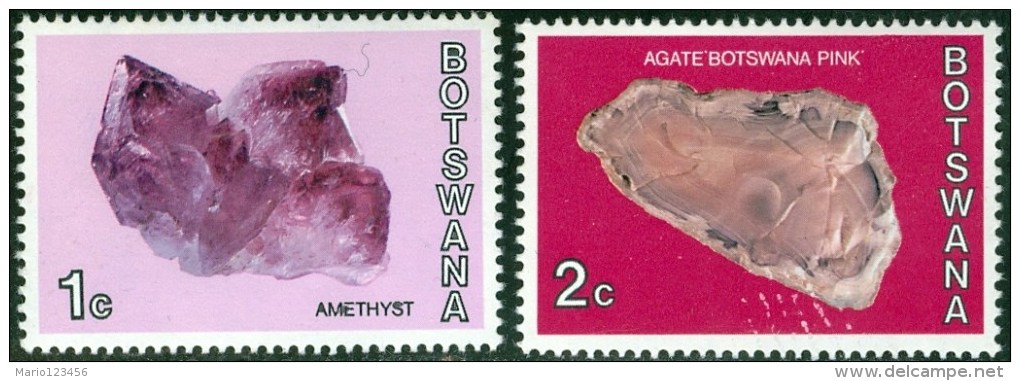 BOTSWANA, PIETRE PREZIOSE, 1974, FRANCOBOLLI NUOVI (MLH*), Scott 114,115 - Botswana (1966-...)