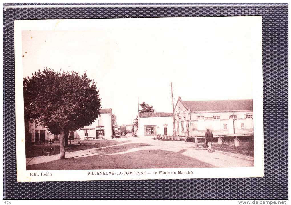 VILLENEUVE LA COMTESSE.17.CHARENTE MARITIME.  LA  PLACE  DU  MARCHE - Autres & Non Classés