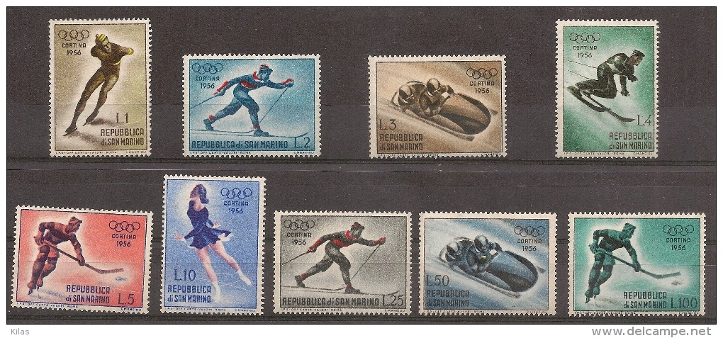 SAN MARINO 1956 Winter Olympic Games  GRENOBLE MNH - Hiver 1956: Cortina D'Ampezzo