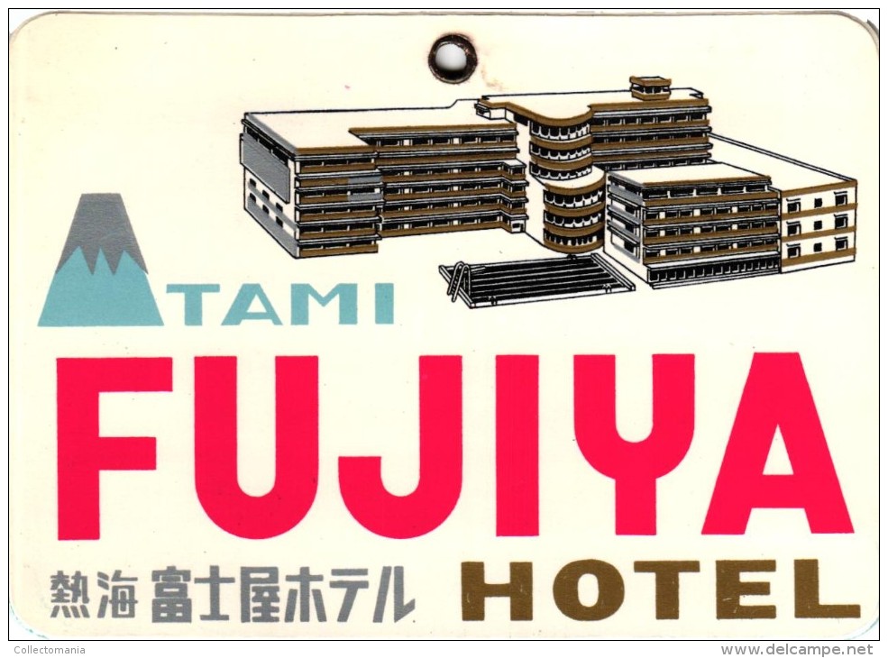 18 HOTEL Labels JAPAN JAPON Yokohama Hakone Nagoya Nigata  Hakata Sapporo