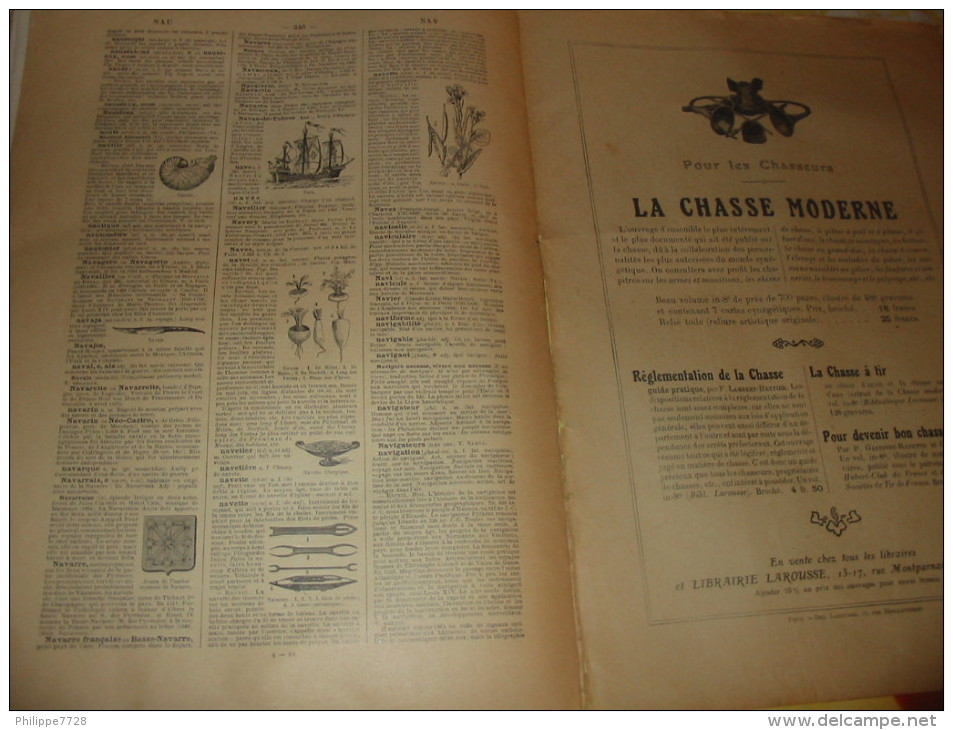 Larousse Universel  Dictionnaire D Après Guerre  Fasc. 91  1920/24  Sport Natation - Natation