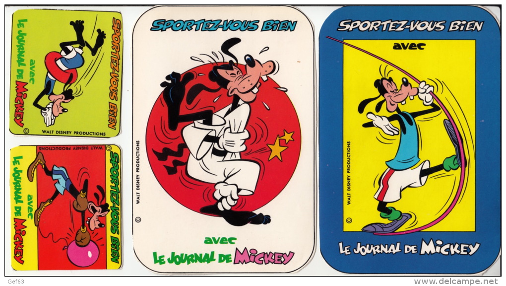 Walt Disney - Le Journal De Mickey ° 4 Autocollant / 4 Adesivi / 4 Aufkleber / 4 Stickers - Autocollants