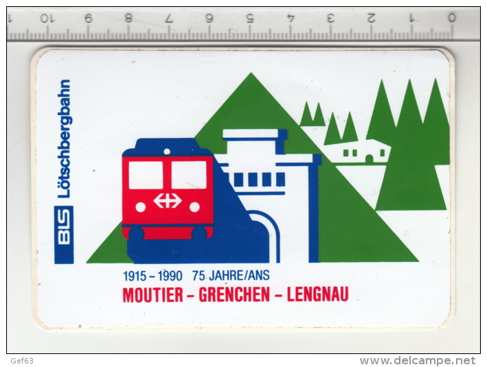 BLS Lötschbergbahn - Moutier-Grenchen-Lengnau 75 Jahre/Ans °  Autocollant /  Adesivi /  Aufkleber /  Stickers - Autocollants