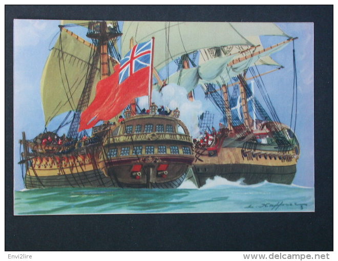 ref4906 WA Lot de 5 CPA illustrées par L. Haffner - Bateaux de guerre - Cuirassé Sous marin Croiseur