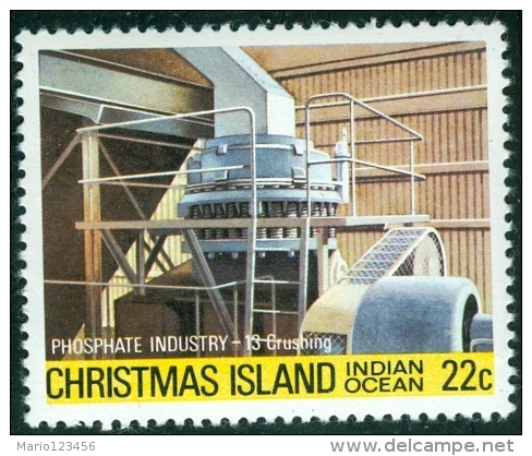ISOLE CHRISTMAS, INDUSTRIA DEL FOSFATO, 1981, FRANCOBOLLO NUOVO (MNH**) - Christmas Island