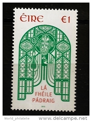 Irlande Eire 2015 N° 2123 ** Religion, Saint-Patrick, Saint Patrick, Timbre Sur Timbre, Catholique, Sceptre, Fleur, Main - Neufs