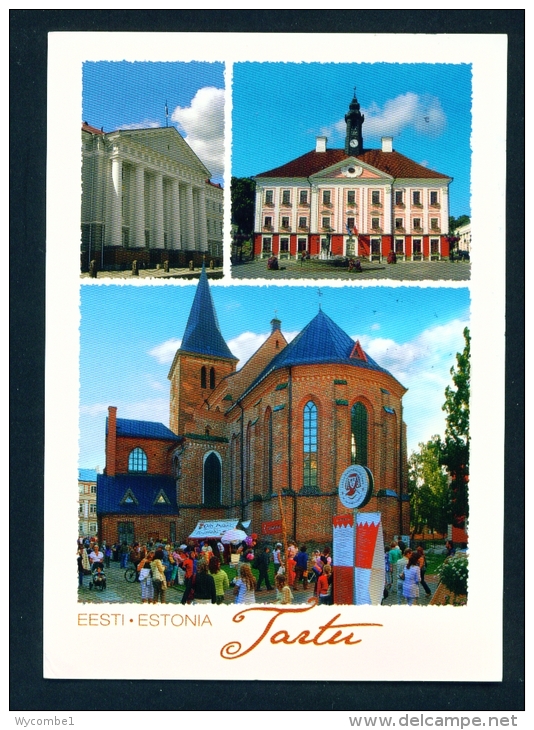 ESTONIA  -  Tartu  Multi View  Used Postcard As Scans - Estonia