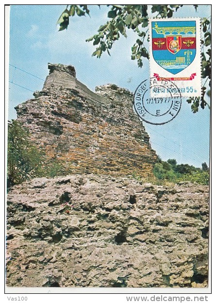 ARCHAEOLOGY, TURNU SEVERIN- TRAJAN'S BRIDGE RUINS, CM, MAXICARD, CARTES MAXIMUM, 1979, ROMANIA - Archäologie