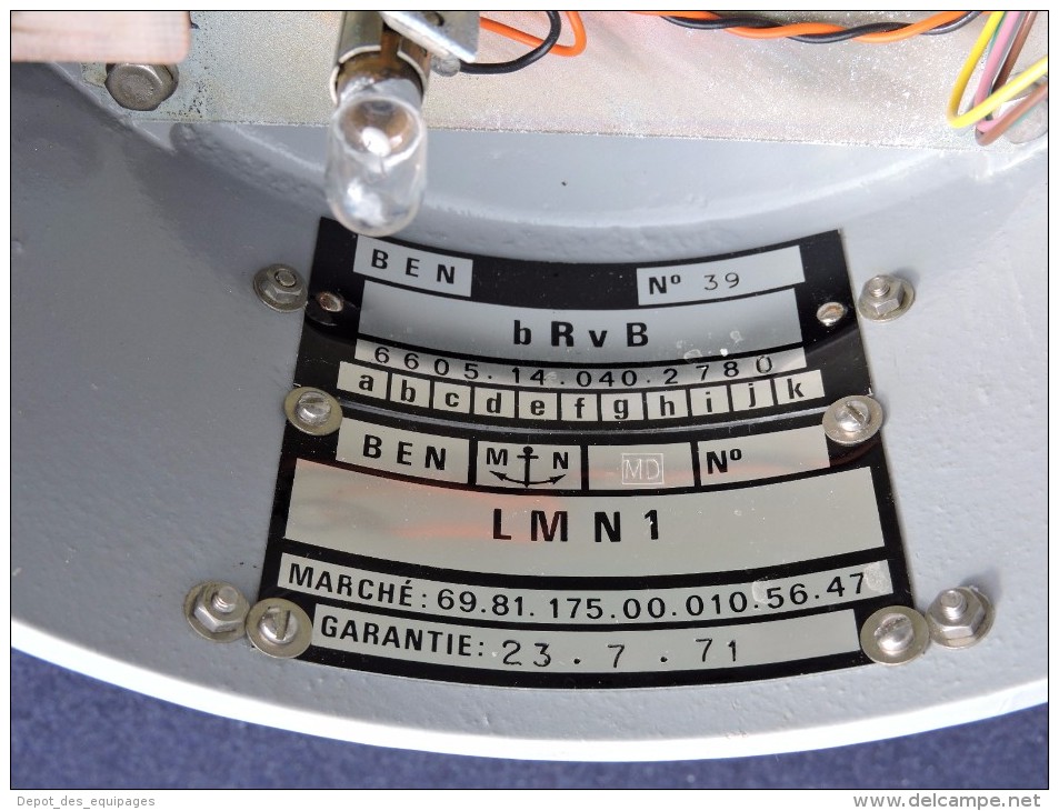 LOCH ELECTRO MAGNETIQUE - REPETITEUR DE VITESSE - BEN 1971 - MARINE NATIONALE N°39  à Voir ......#.3 ... - Technik & Instrumente