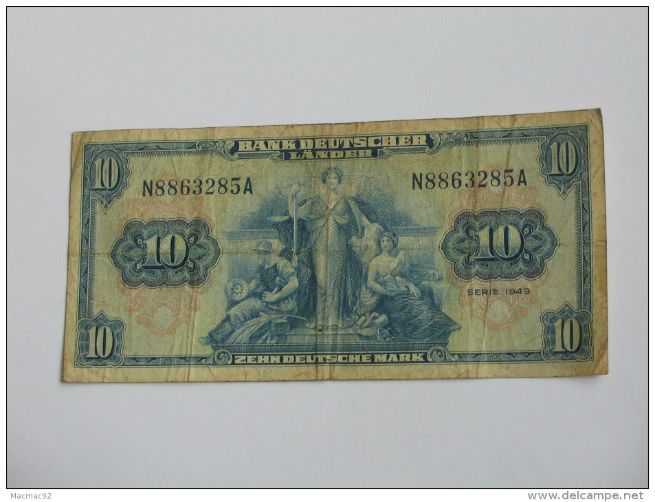 10 Zehn Deutsche Mark - Bank Deutscher Lande - Série 1949  - Allemagne - Germany **** EN ACHAT IMMEDIAT **** - 10 Deutsche Mark