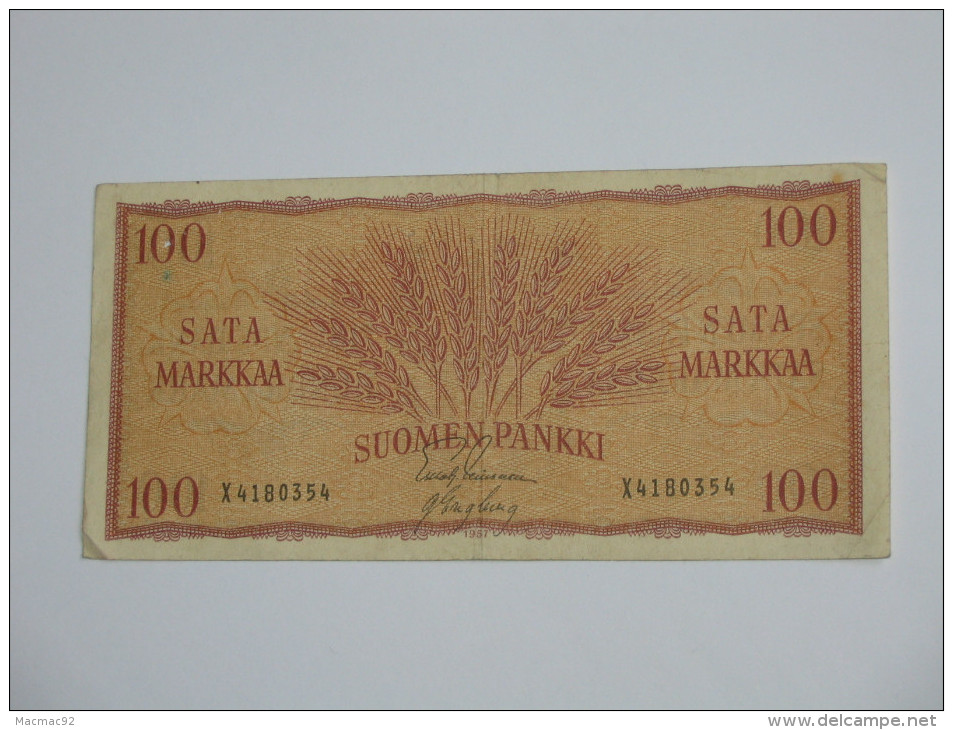 100 Sata Markkaa - Suomen Pankki - FINLANDE 1957 **** EN ACHAT IMMEDIAT **** - Finnland