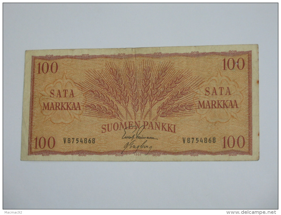 100 Sata Markkaa - Suomen Pankki - FINLANDE 1957 **** EN ACHAT IMMEDIAT **** - Finlande