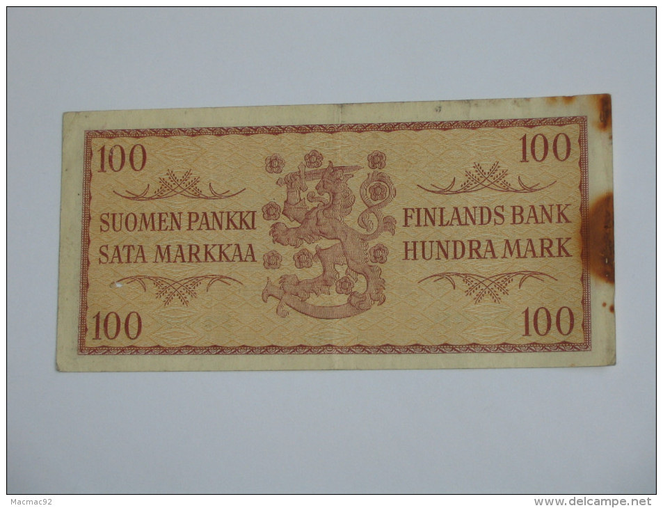 100 Sata Markkaa - Suomen Pankki - FINLANDE 1957 **** EN ACHAT IMMEDIAT **** - Finnland