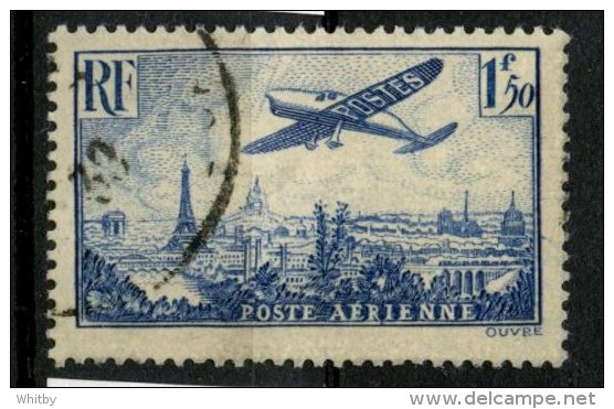 France 1936 1.50f Plane Over Paris Issue #c9 - 1927-1959 Oblitérés