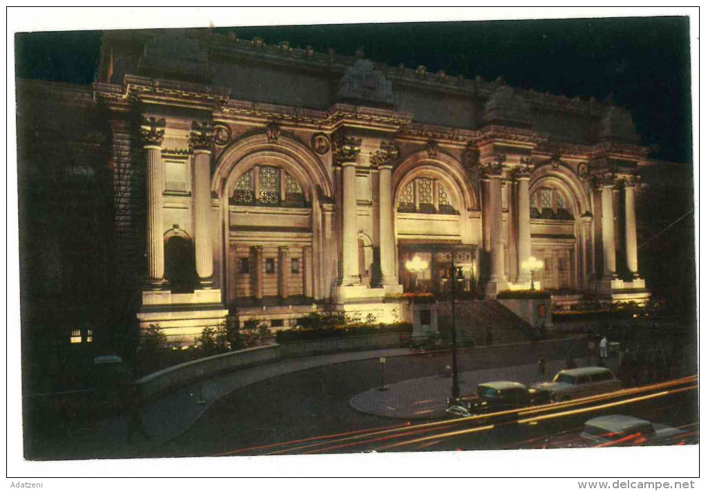 FRA CARTOLINA POST CARD STATI UNITI D’AMERICA U.S.A. UNITED STATES OF AMERICA NIGHT VIEW – THE METROPOLITAN MUSEUM OF AR - Musées