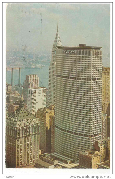 FRA CARTOLINA POST CARD STATI UNITI D’AMERICA U.S.A. UNITED STATES OF AMERICA NEW YORK CITY – PAN AM BUILDING VIAGGIATA - Andere Monumenten & Gebouwen