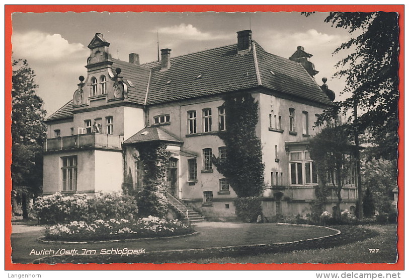 Foto-AK AURICH 'Schloss / Schlosspark' ~ 1956 - Aurich