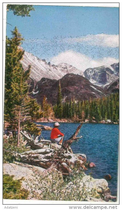 FRA CARTOLINA POST CARD STATI UNITI D’AMERICA U.S.A. UNITED STATES OF AMERICA BEAR LAKE IN ROCKY MOUNTAIN NATIONAL PARK - Rocky Mountains