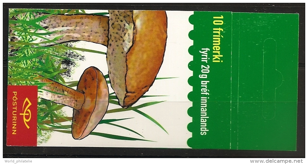 Islande Island 2002 N° Carnet 928 ** Flore, Champignons, Champignon, Leccinum Scabrum, Bolet Rude, Cuisine, Comestible - Nuovi