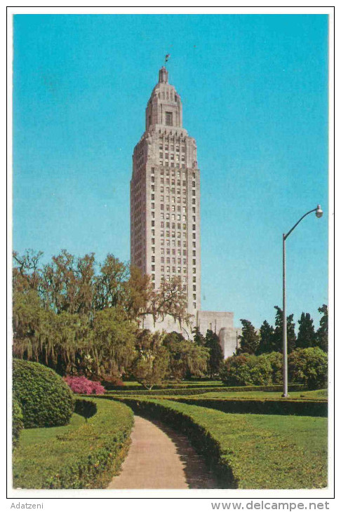 FRA CARTOLINA POST CARD STATI UNITI D’AMERICA U.S.A. UNITED STATES OF AMERICA LOUSIANA STATE CAPITOL – BATON ROUGE, LA. - Baton Rouge