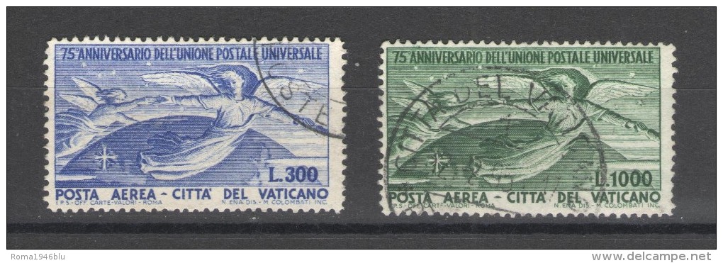 VATICANO 1949 POSTA AEREA UPU USATO - Poste Aérienne