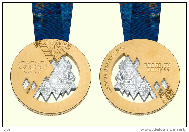 [N53-078  ]   2014 Sochi Winter Olympic Games , Medal ,   Postal Stationery-Postsache F - Winter 2014: Sochi